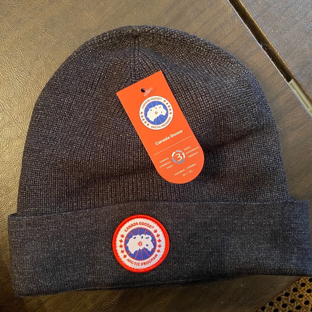 Black canada goose beanie
